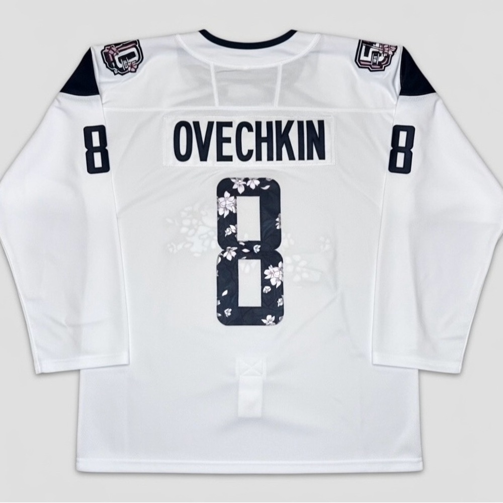 Men’s Alex Ovechkin Washington Capitals Custom Cherry Blossom Jersey
